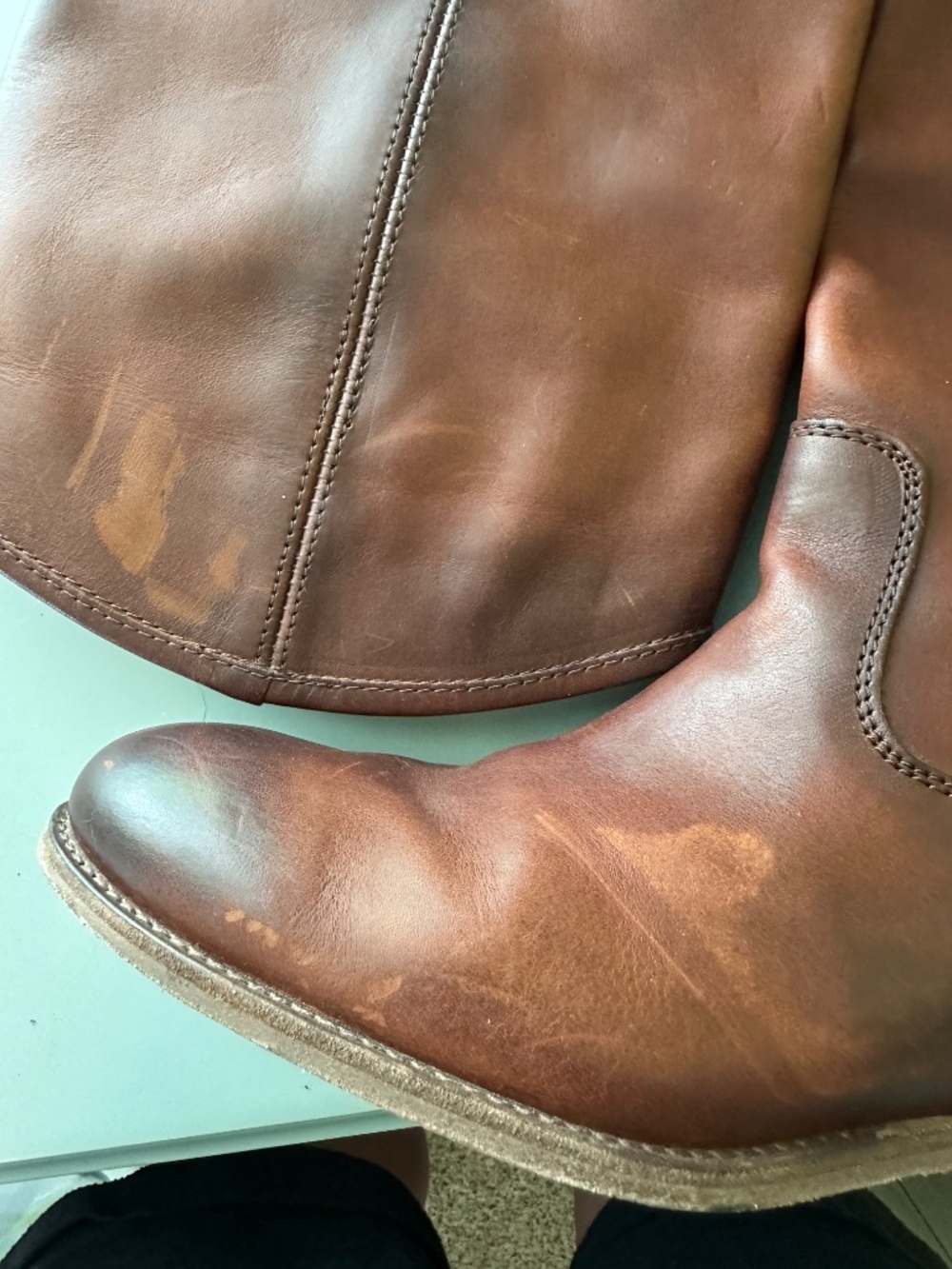 Frye Tall Boots, chestnut brown leather, size 8 - Picture 5 of 10